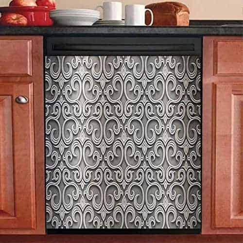 Imán de Lavavajillas con Diseño de Flores Grabadas,