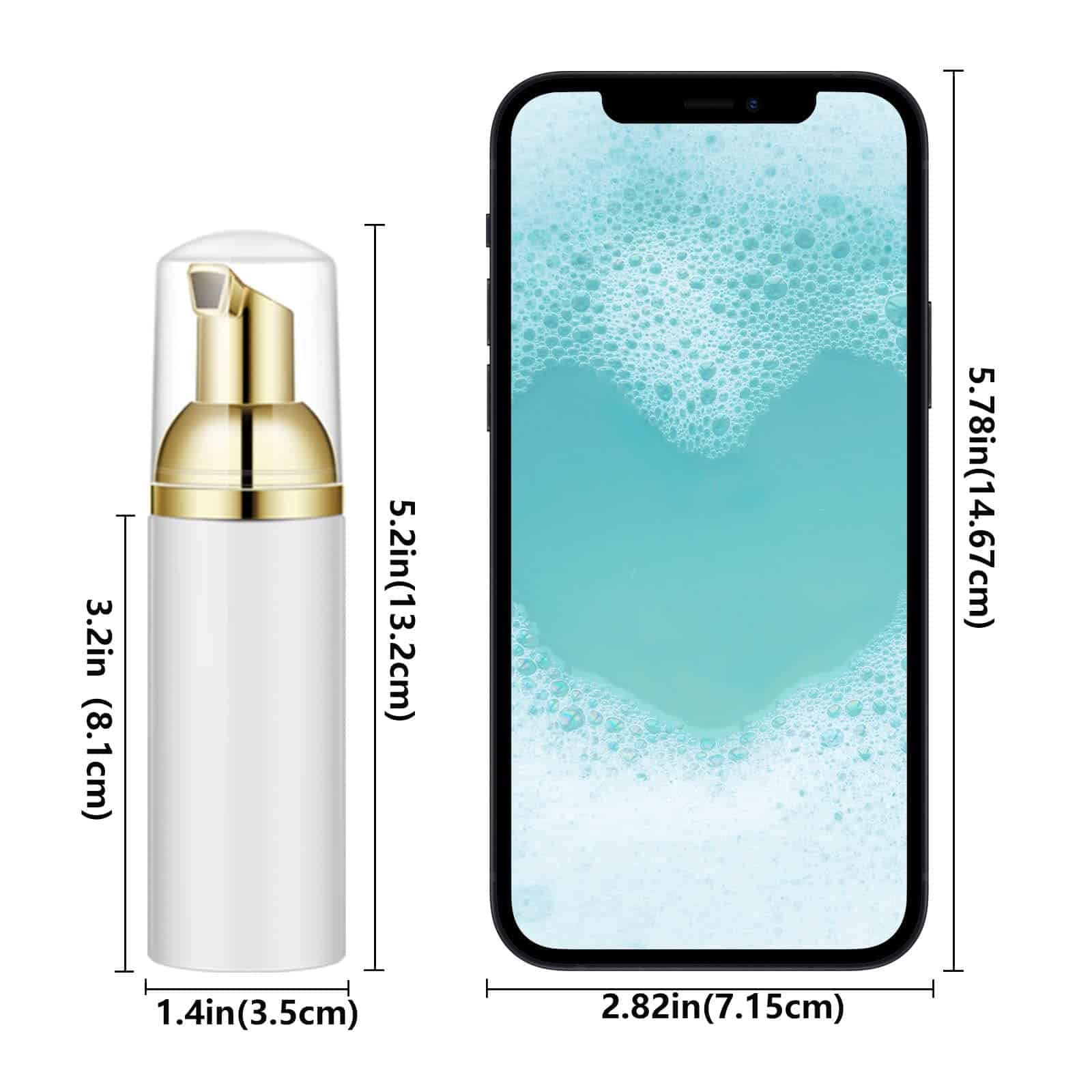 Lil Ray 50PCS Botella de Espuma Blanca con Dispensador - Imagen 7