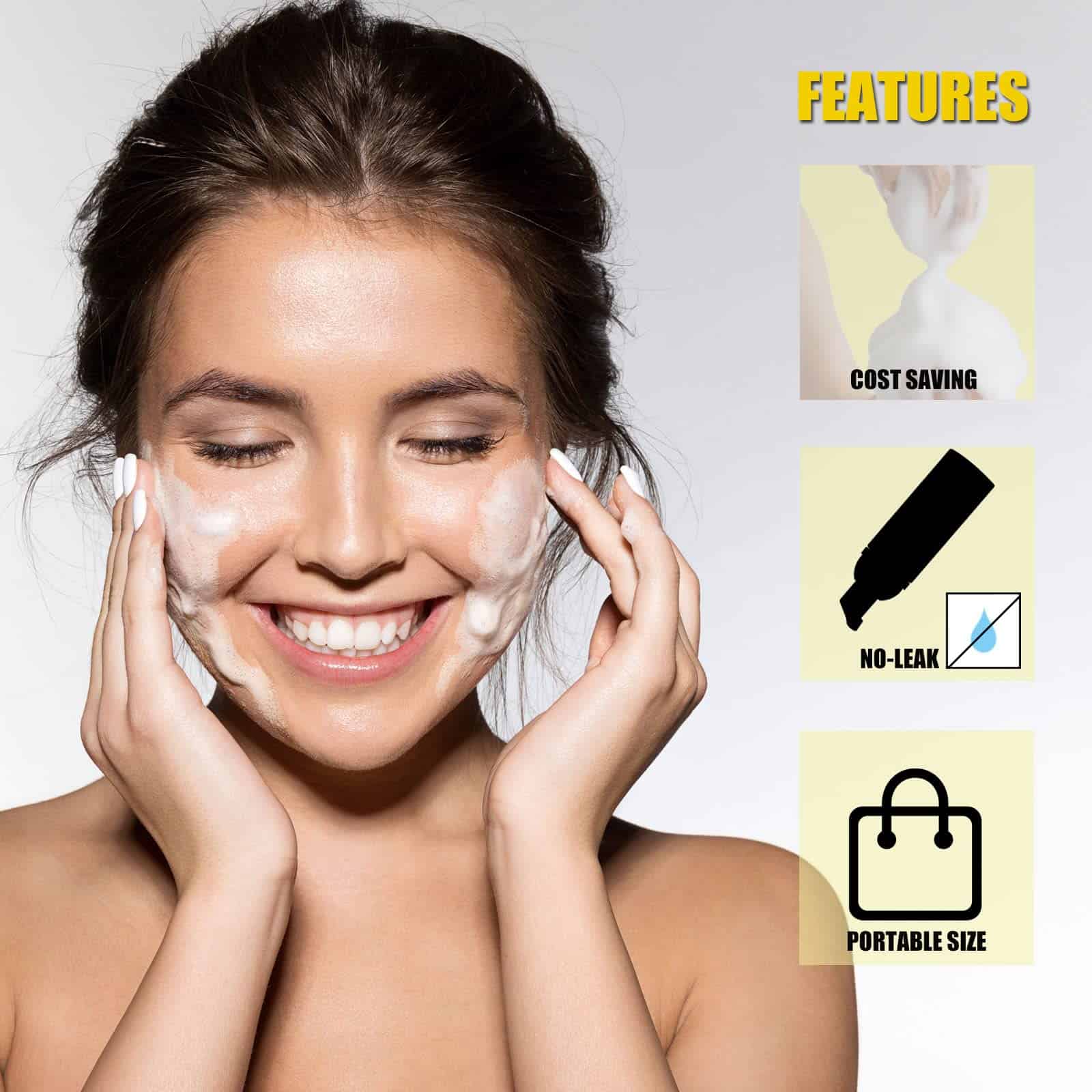 Lil Ray 50PCS Botella de Espuma Blanca con Dispensador - Imagen 4