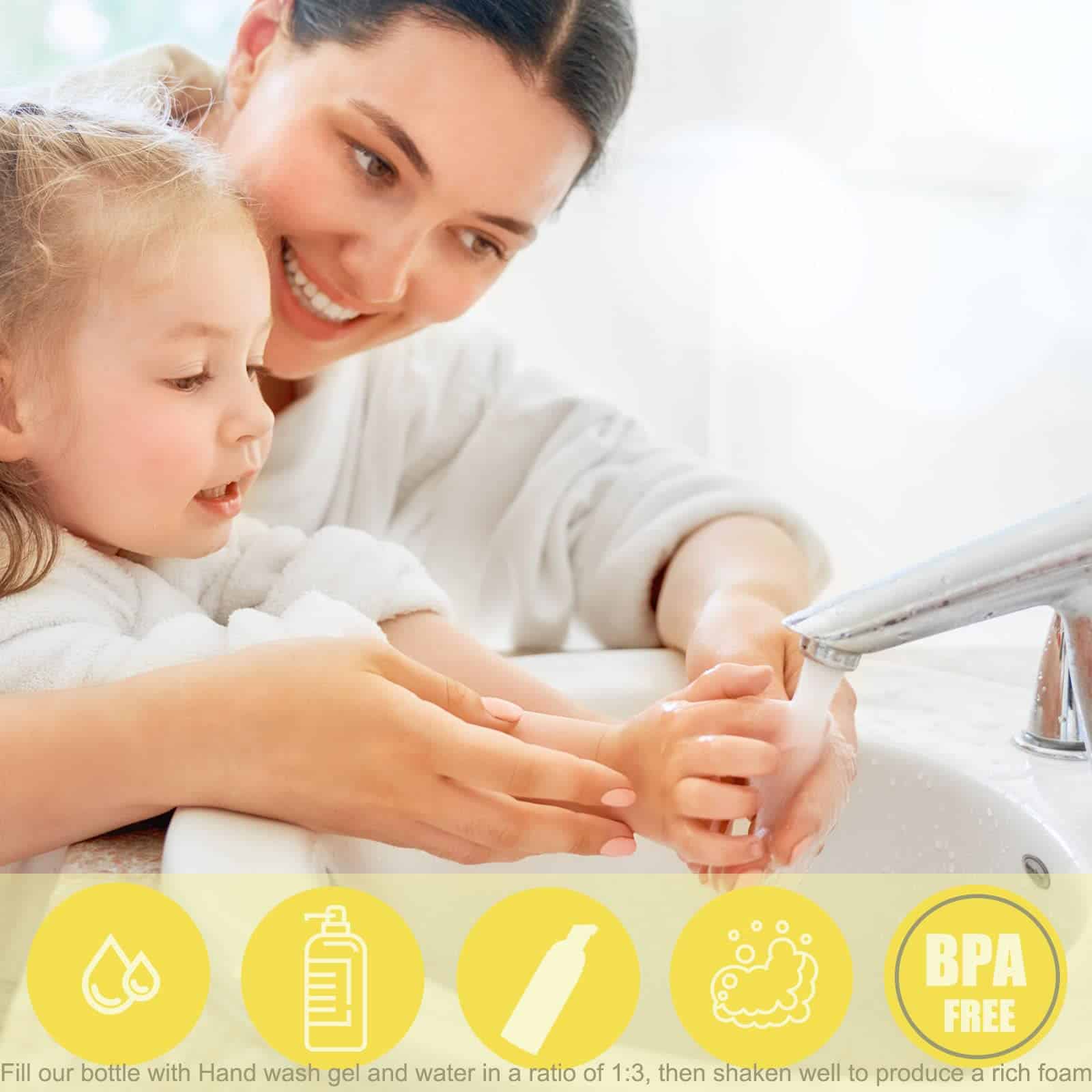 Lil Ray 50PCS Botella de Espuma Blanca con Dispensador - Imagen 3