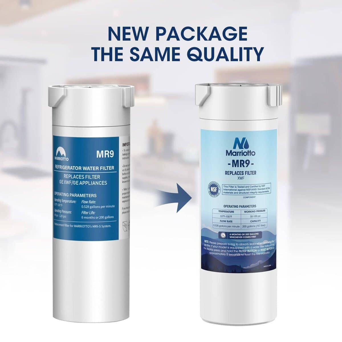 Filtro de agua de repuesto MARRIOTTO XWF para refrigerador - Imagen 4