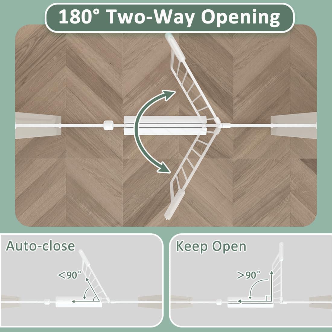 Puerta de seguridad extra ancha para bebés TSAYAWA - Imagen 5