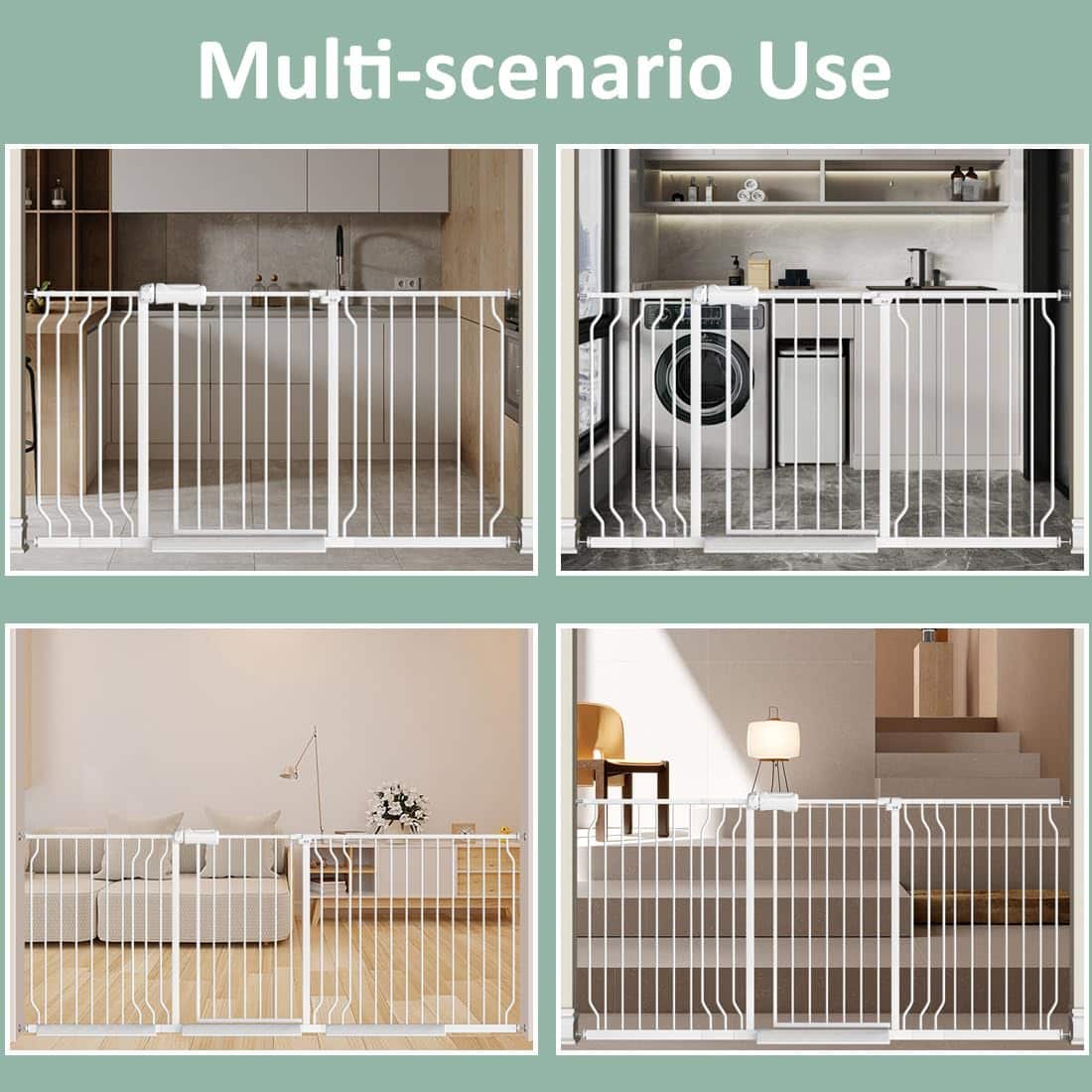 Puerta de seguridad extra ancha para bebés TSAYAWA - Imagen 7