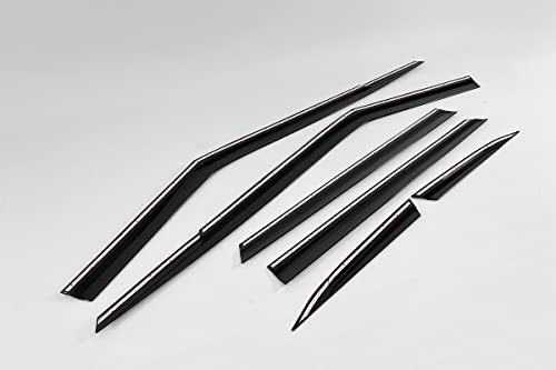 AUTOCLOVER Deflectores de Lluvia de humo negro 6p - Imagen 8