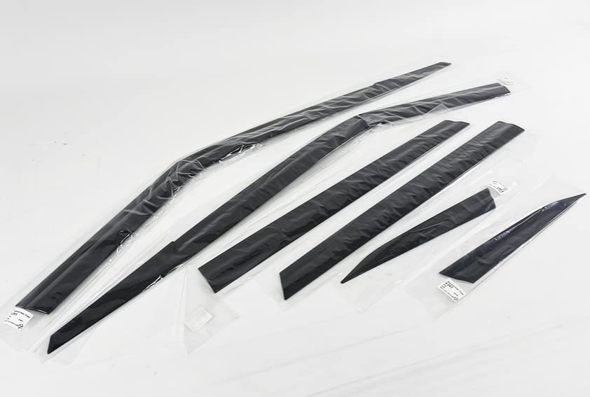 AUTOCLOVER Deflectores de Lluvia de humo negro 6p