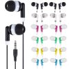 Wjjitan Bulk Earbuds 50 Pack Multi Colored Individually