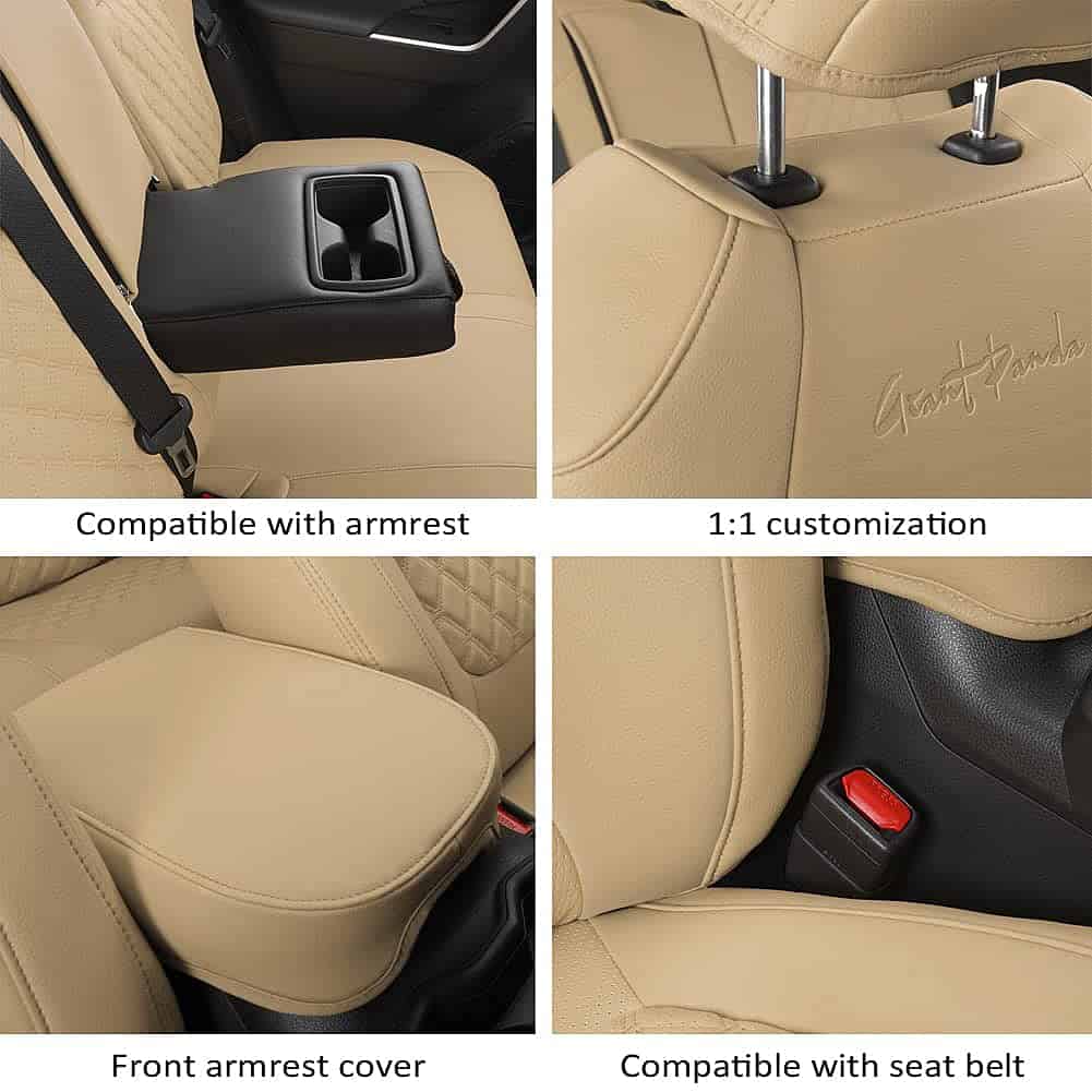 Cubiertas de Asiento de Cuero PU GIANT PANDA para Toyota - Imagen 6