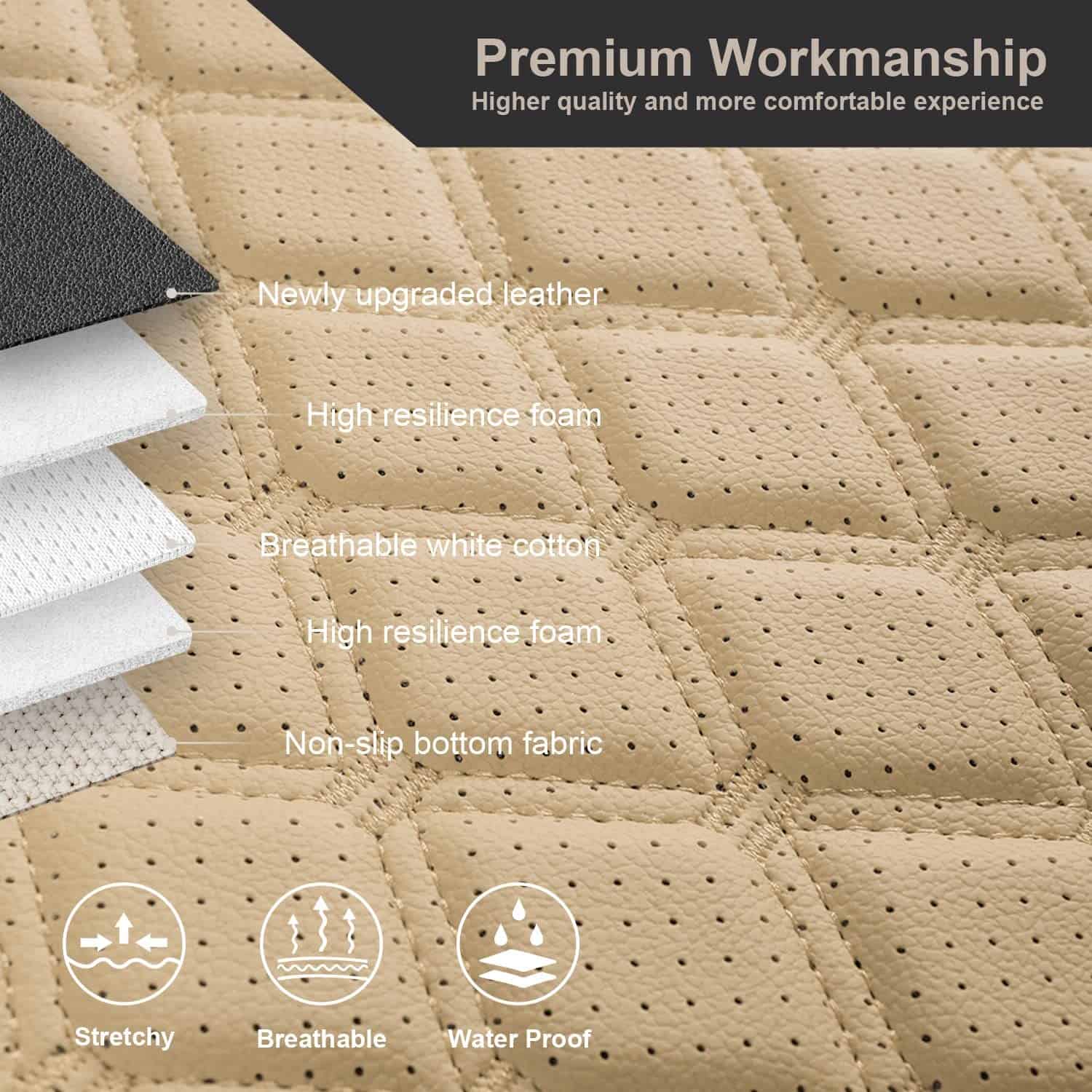 Cubiertas de Asiento de Cuero PU GIANT PANDA para Toyota - Imagen 7