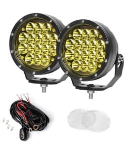 Luces de Conducción LED Ámbar de 5 Pulgadas EXZEIT -