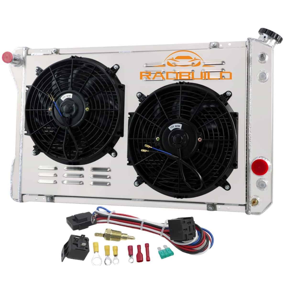 Radiador de Aluminio de 3 Filas + Revestimiento +