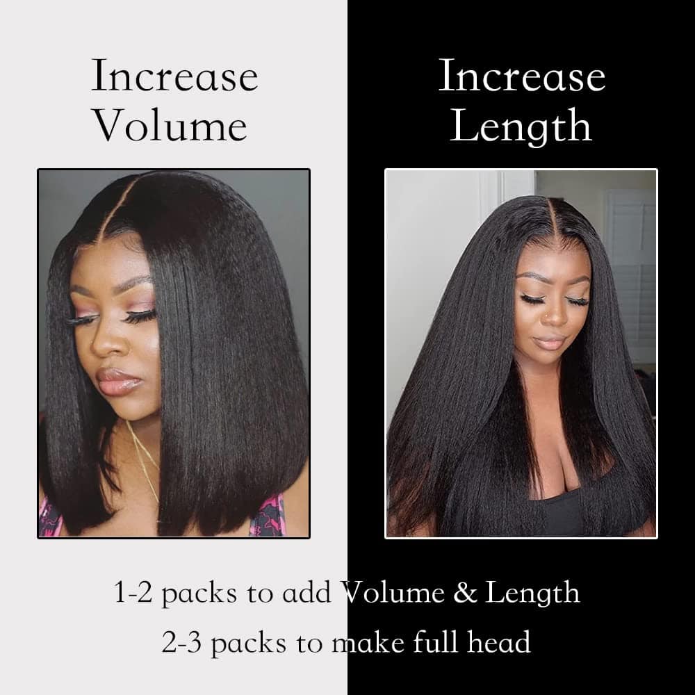Extensiones de Cabello Kinky Straight Tape In Human Hair - Imagen 5