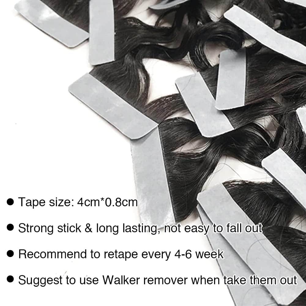Extensiones de Cabello Kinky Straight Tape In Human Hair - Imagen 6
