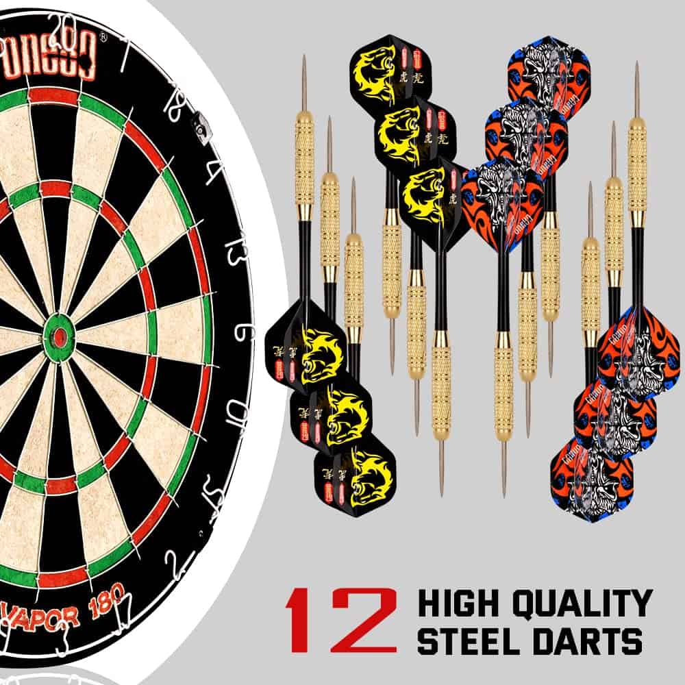 ONE80 Vapor 180 Bristle Dartboard Staple Free Bullseye - Imagen 6