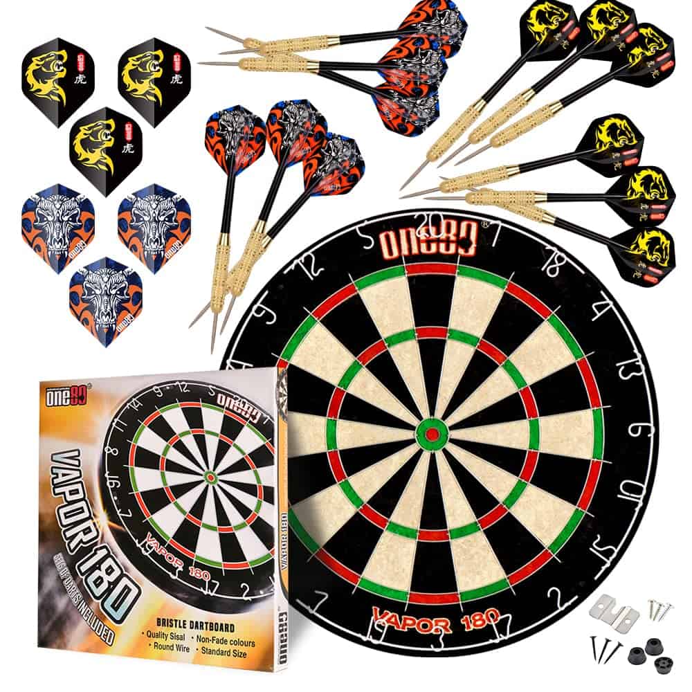 ONE80 Vapor 180 Bristle Dartboard Staple Free Bullseye - Imagen 9