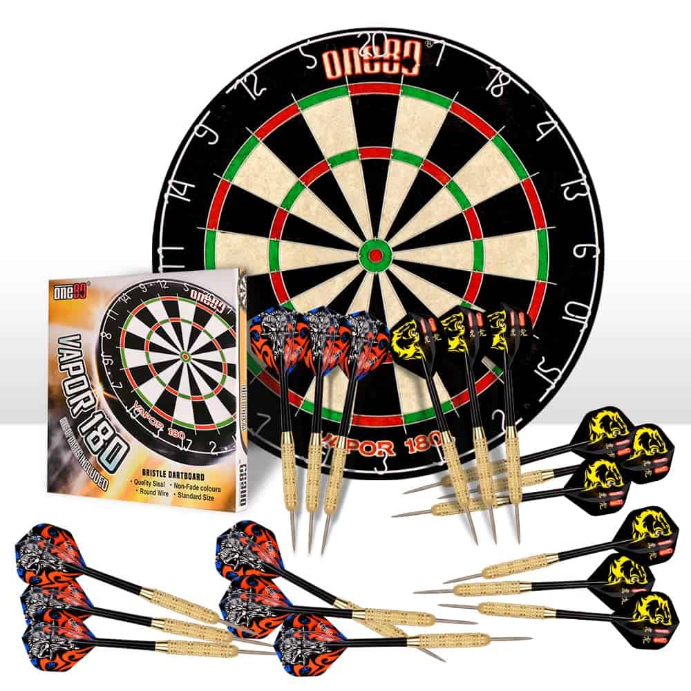 ONE80 Vapor 180 Tablero de dardos de sisal sin grapas con