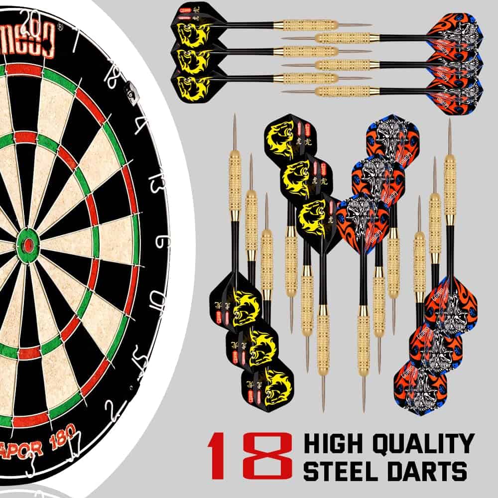 ONE80 Vapor 180 Tablero de dardos de sisal sin grapas con - Imagen 6