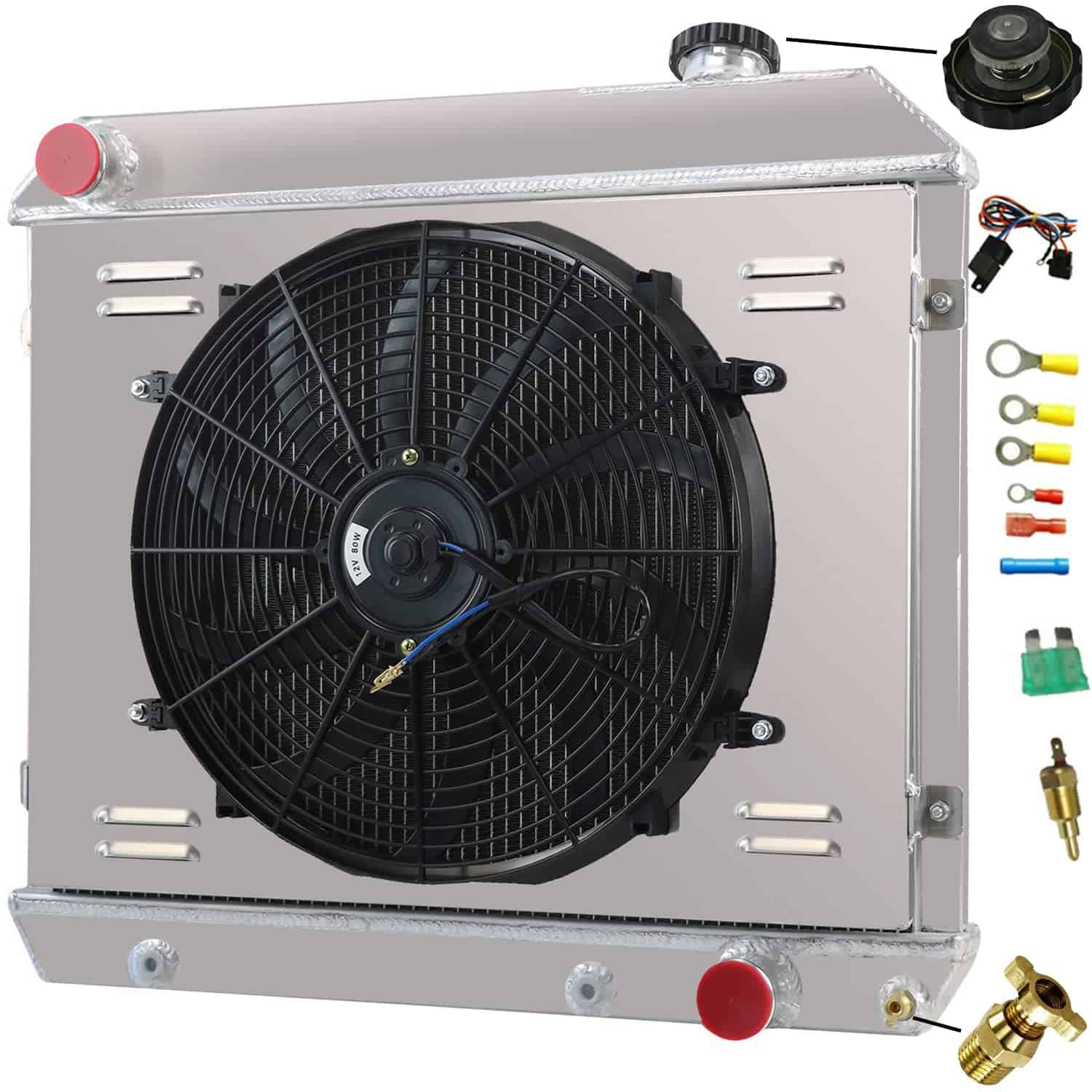 Radiador de aluminio RadRace para Chevy GMC Oldsmobile