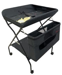 Mesa para Cambiar Pañales de Bebé Portátil con Ruedas,