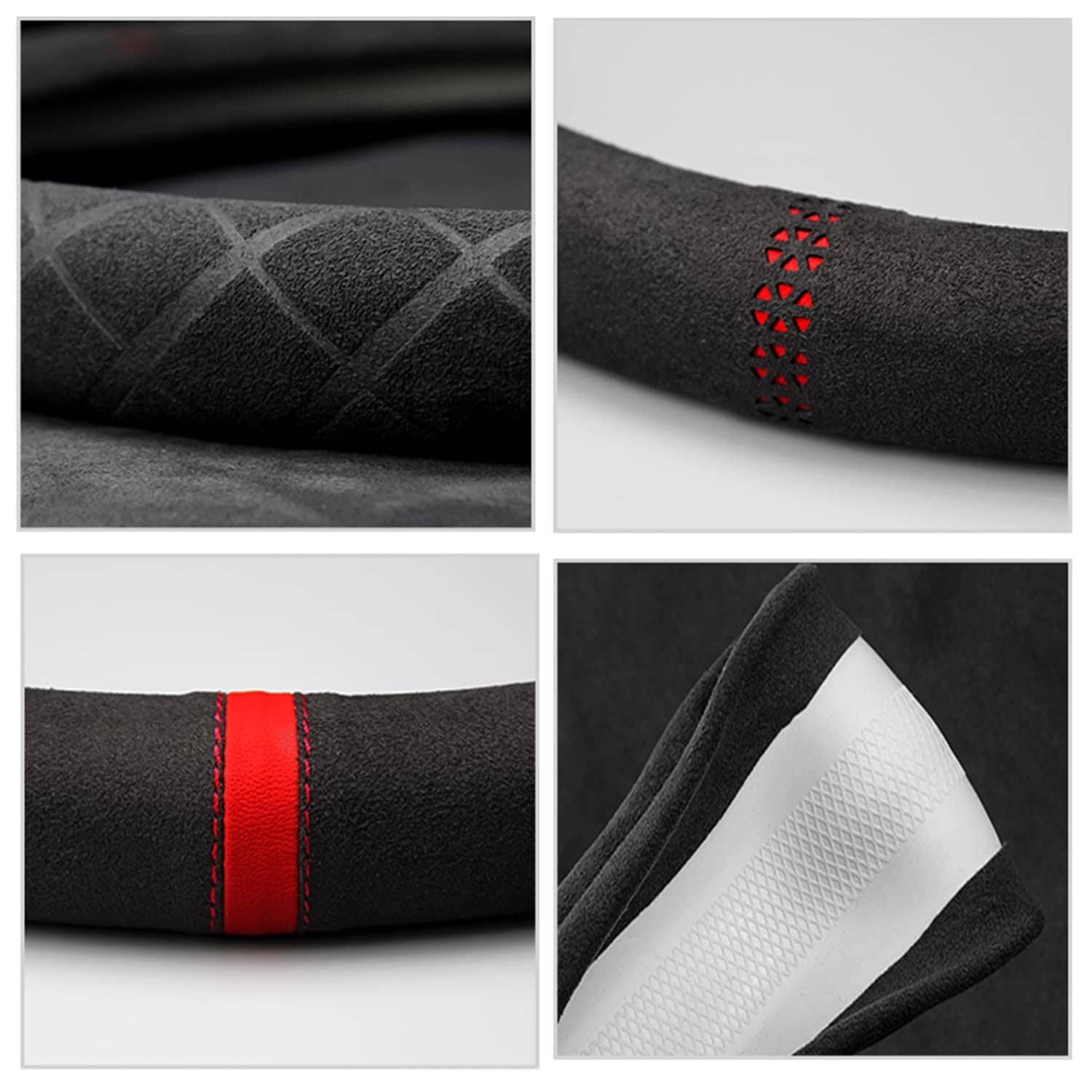 Cubierta de volante de coche de gamuza K LAKEY, piel suave - Imagen 6