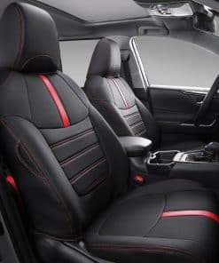 Funda de Asiento Xipoo Compatible con Toyota -Negro+Rojo