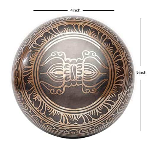 Set de Cuenco Tibetano - 4" Fácil de Tocar -Marrón - Rojo - Imagen 4