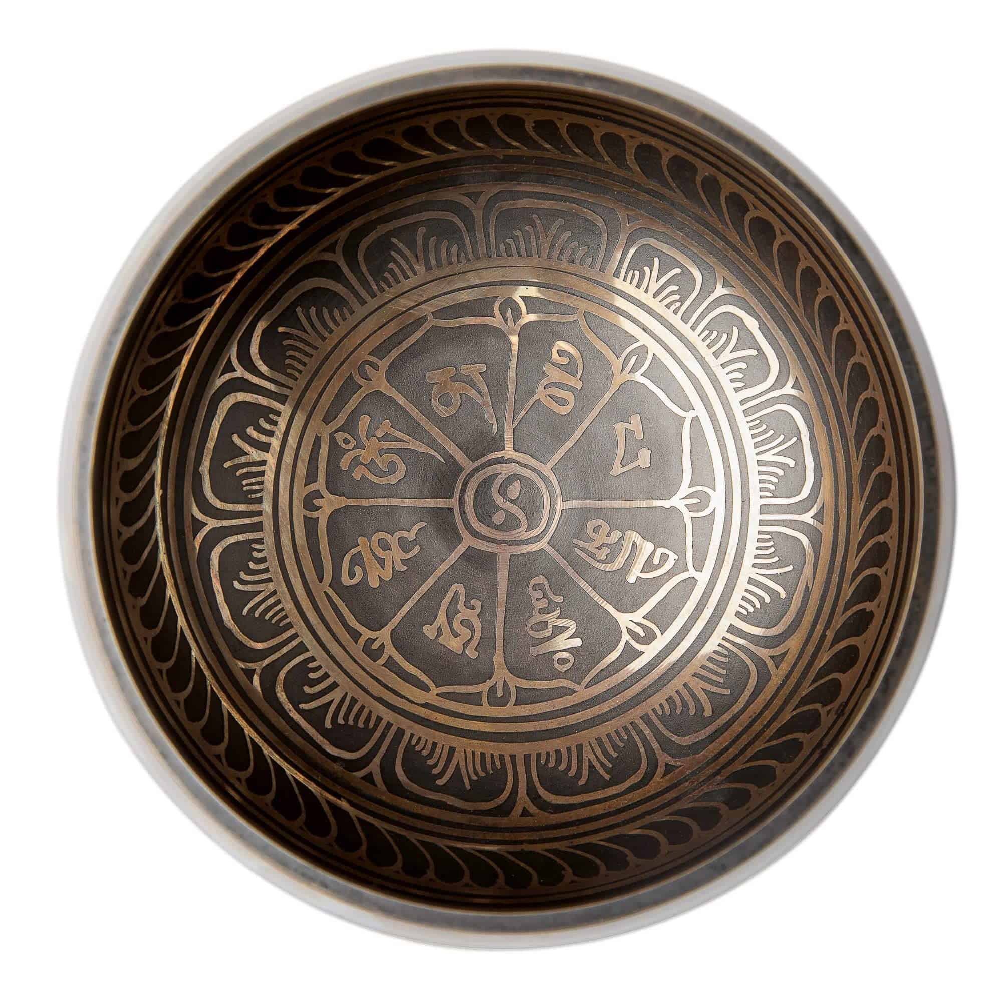 Set de Cuenco Tibetano - 4" Fácil de Tocar -Marrón - Rojo - Imagen 5