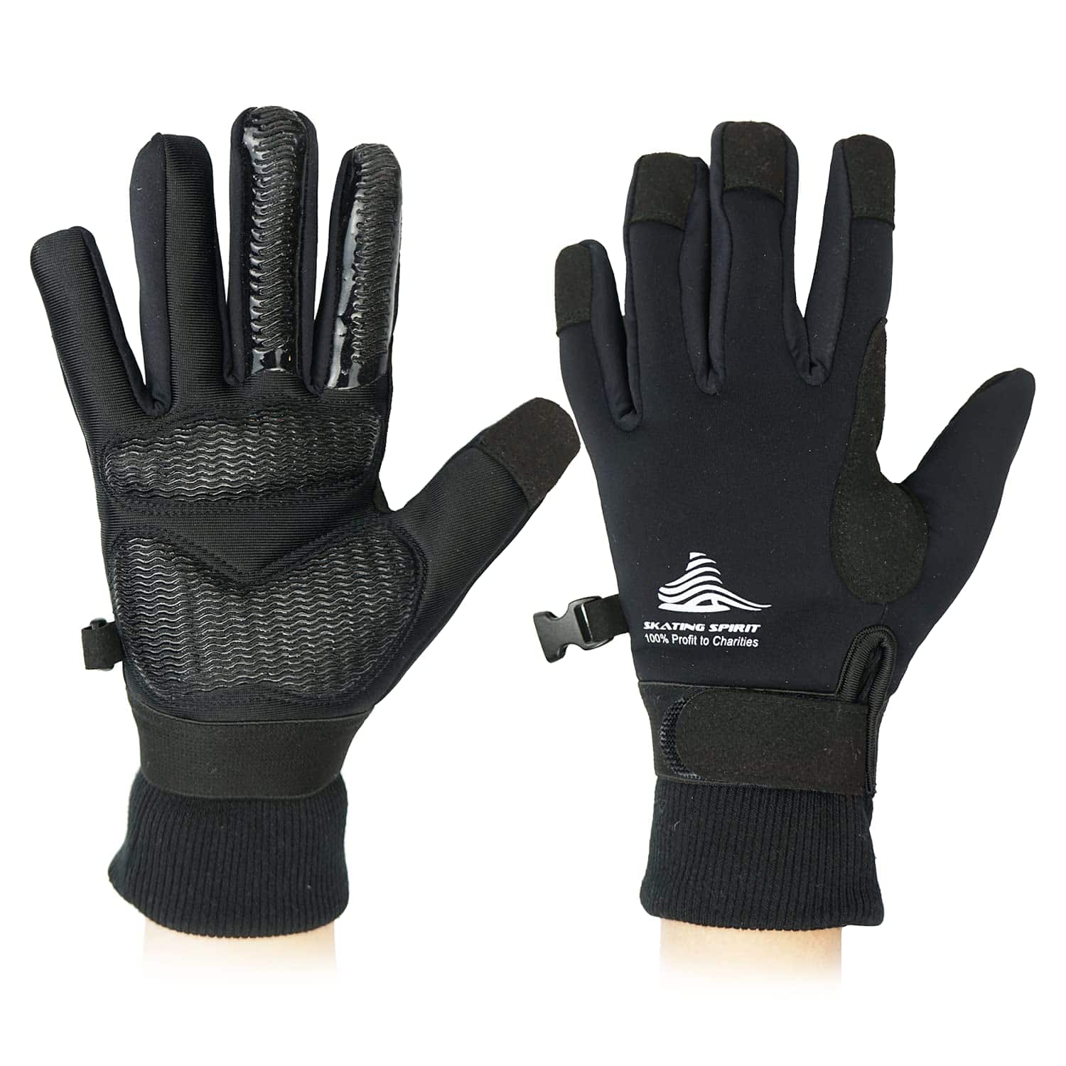 Guantes térmicos acolchados con gel (1 par) -Negro