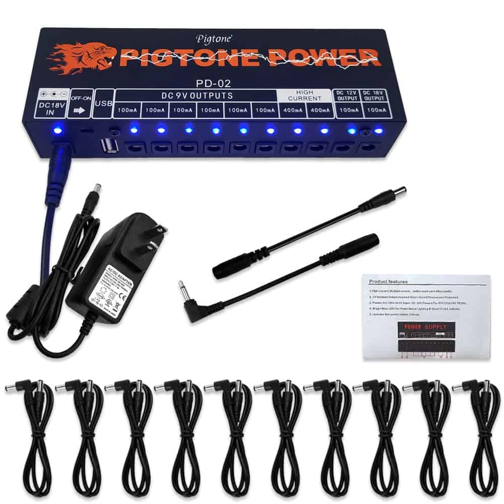 Fuente de Alimentación para Pedal de Efectos -Negro