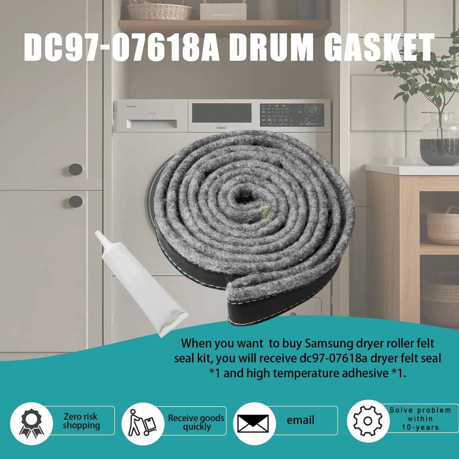 Sellado de Fieltro de Tambor de Secadora de DC97-07618A - Imagen 7