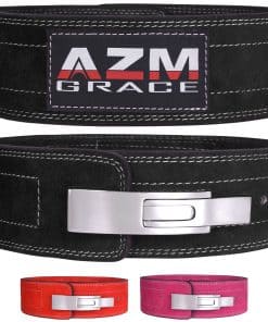 Cinturón de levantamiento de pesas de cuero Azm Sports para