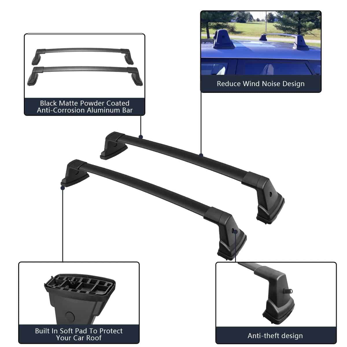 Barras transversales de portaequipajes antirrobo para KIA - Imagen 7