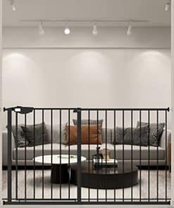 WAOWAO Triple Lock Baby Gate Extra Wide -Negro