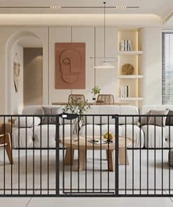 WAOWAO Puerta de Seguridad Triple Bloqueo Extra Ancha