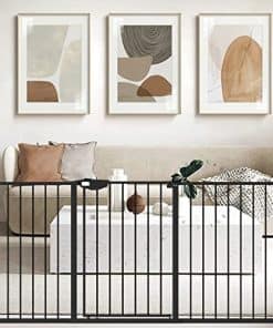 WAOWAO Puerta de Seguridad para Bebés con -Negro