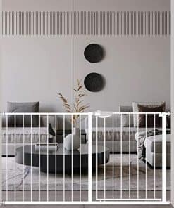 WAOWAO Triple Lock Baby Gate Extra Wide -Blanco