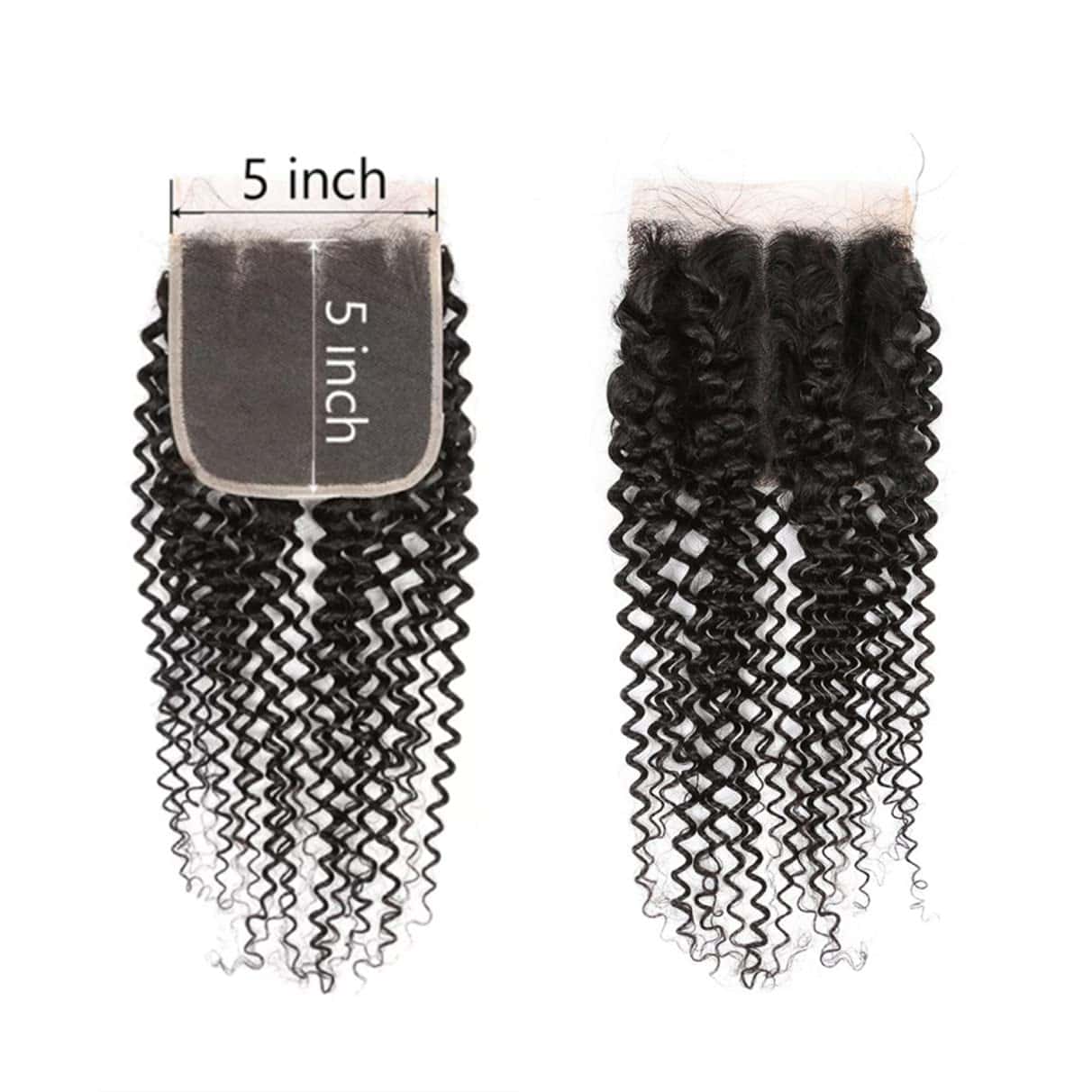 Cierre Rizado Brasileño 5x5 de Encaje 100% Cabello Virgen - Imagen 7