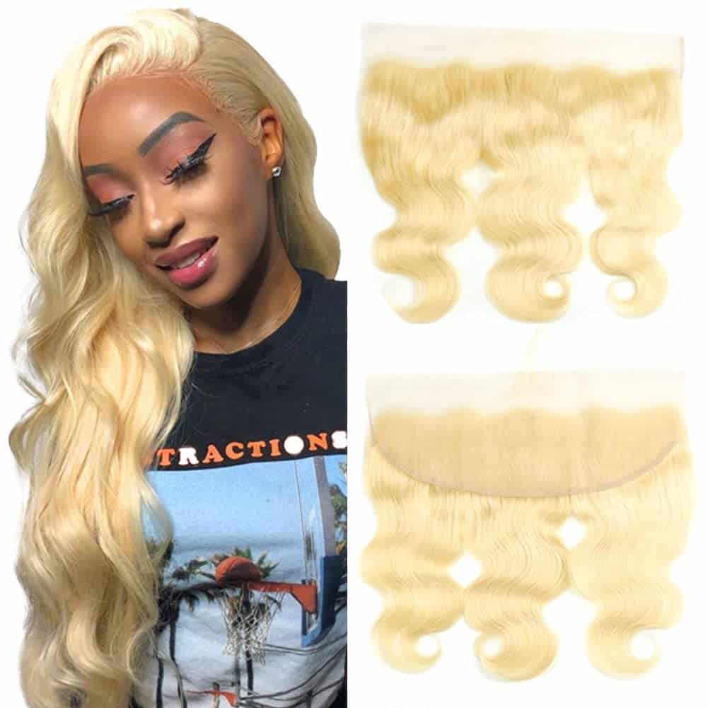 Frontal 13x4 Transparente de Encaje HD Body Wave Rubia 613