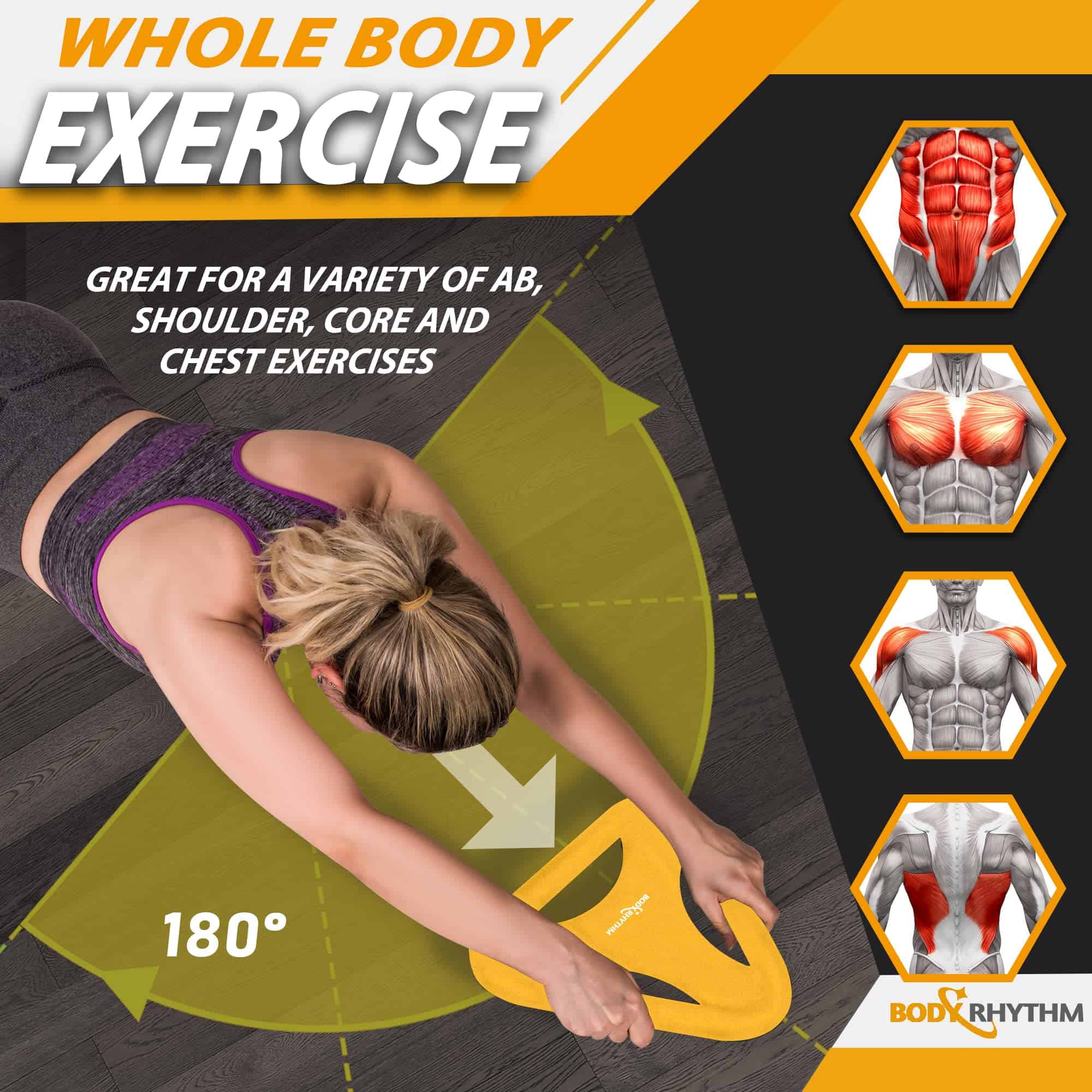 BODY RHYTHM Entrenador de Abdominales y Core Coaster, - Imagen 6