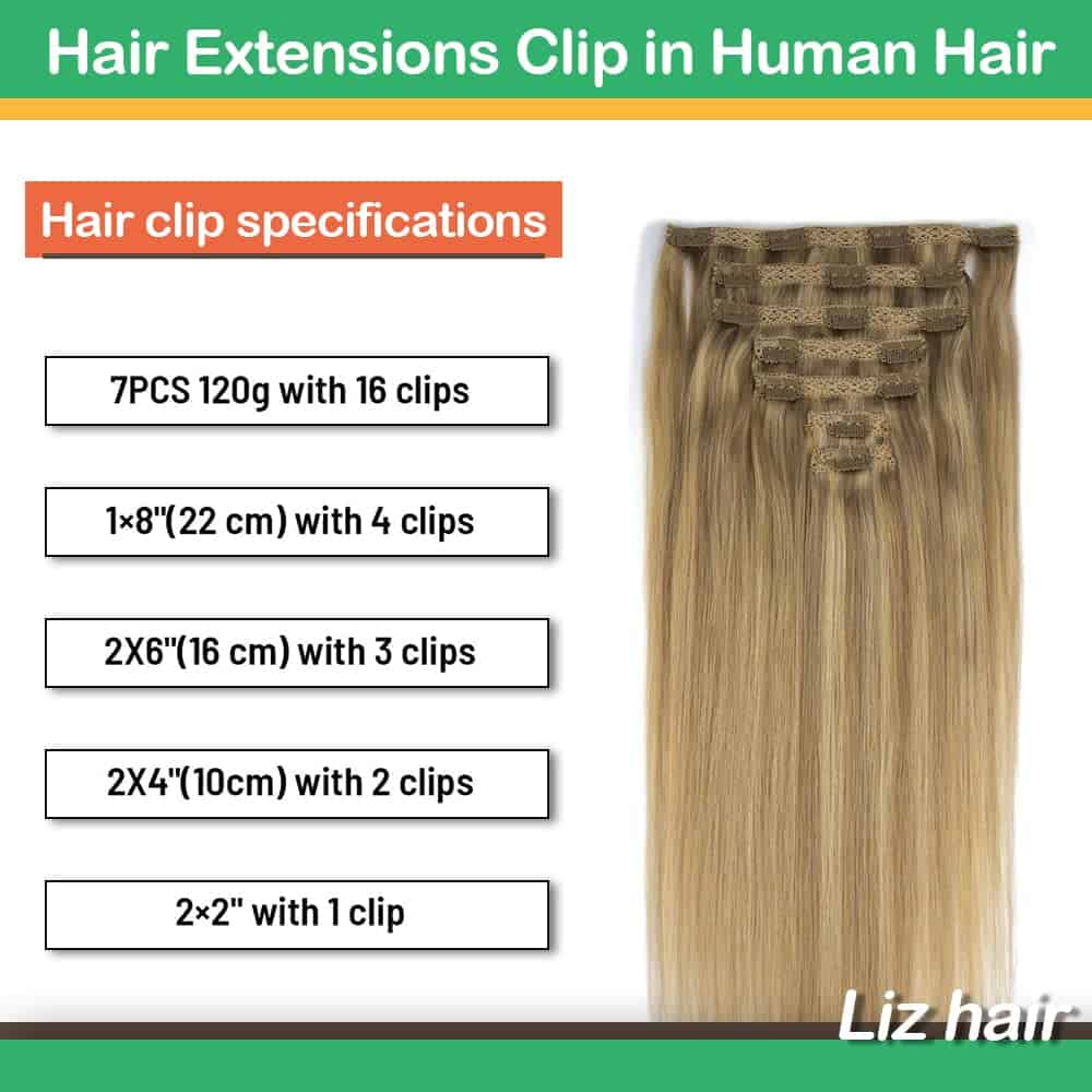 Extensiones de Cabello LIZ Remy Hair de Pelo Real, Ombre - Imagen 6