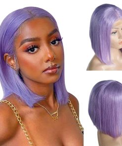 Blonlier 13X4 HD Lace Front Bob Wig Bob Wig Pelo Humano (10