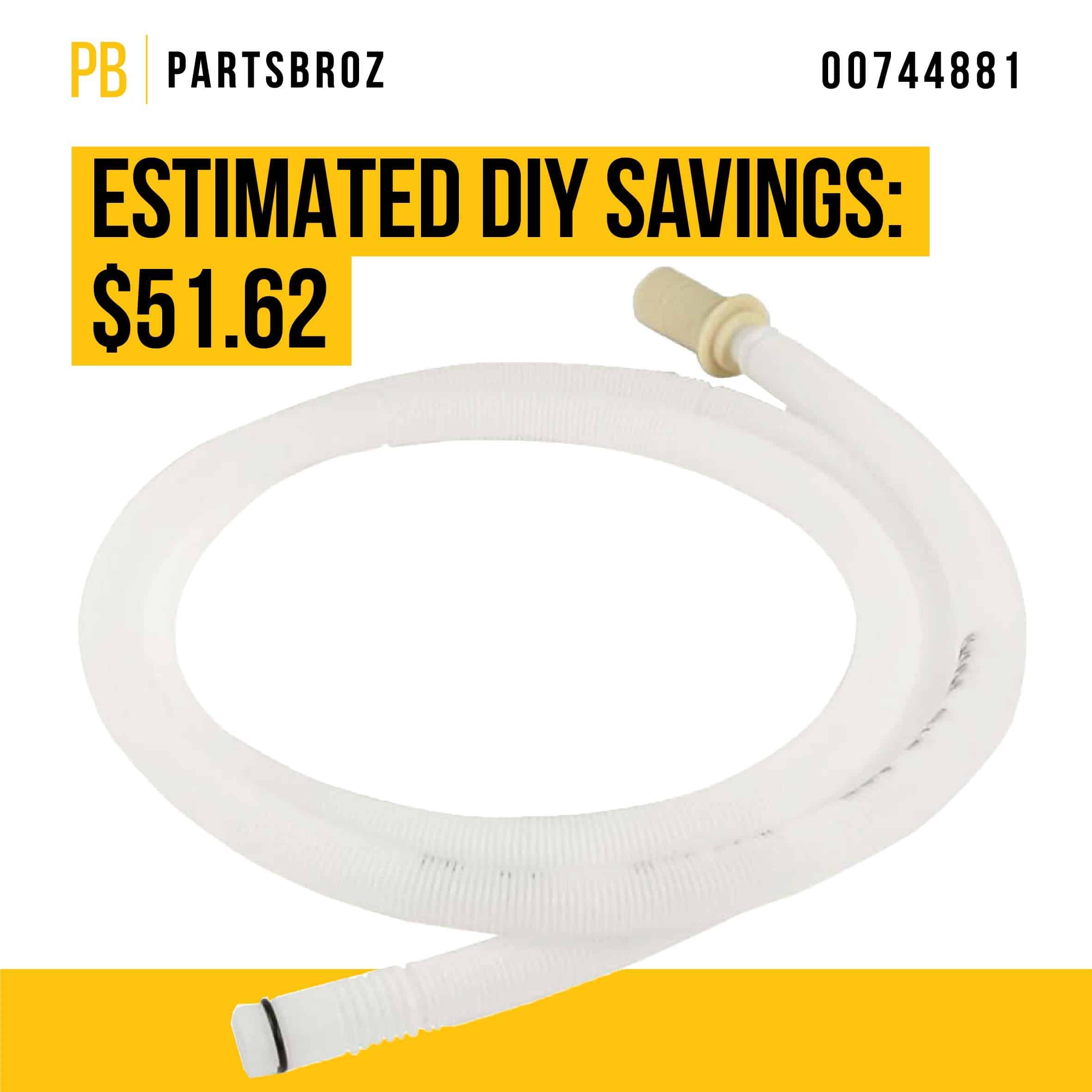 Manguera de Drenaje PartsBroz 00744881 744881 - Compatible - Imagen 5