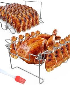 Rack de Costillas de Rectángulo Extra Grande 3 en 1 y Rack