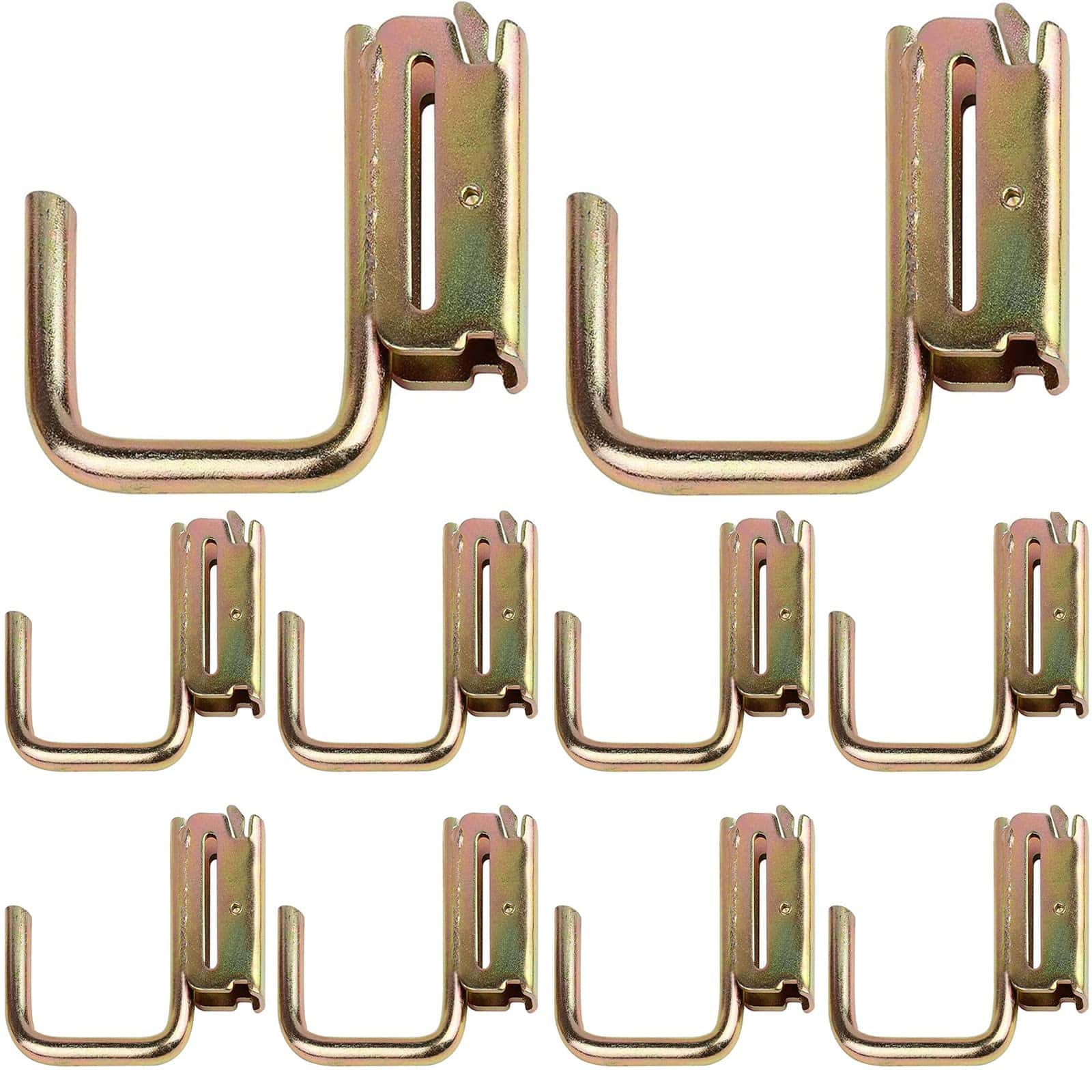 10 Pack Ganchos en J de Acero E-Track, Accesorios de Amarre