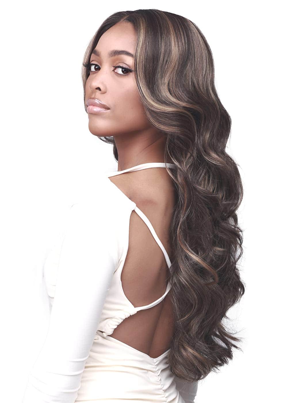 BOBBI BOSS Peluca de Encaje Frontal Sintético HD - MLF704 - Imagen 3