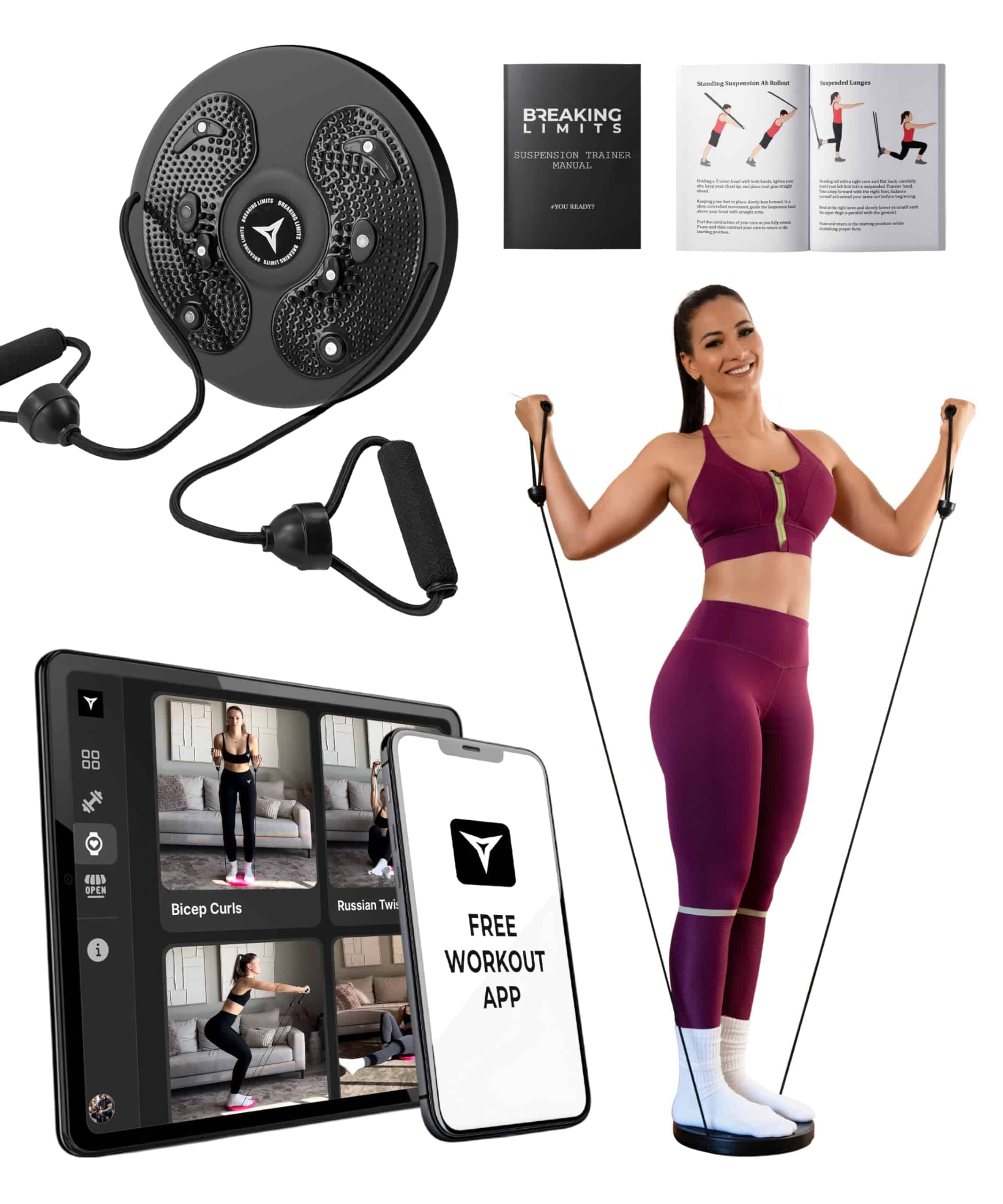 Girador de cintura BREAKING LIMITS - Tabla de abdominales