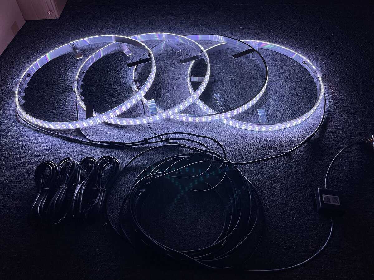 17.5'' Luz de Aro de Rueda LED RGBW de Doble Fila con - Imagen 9