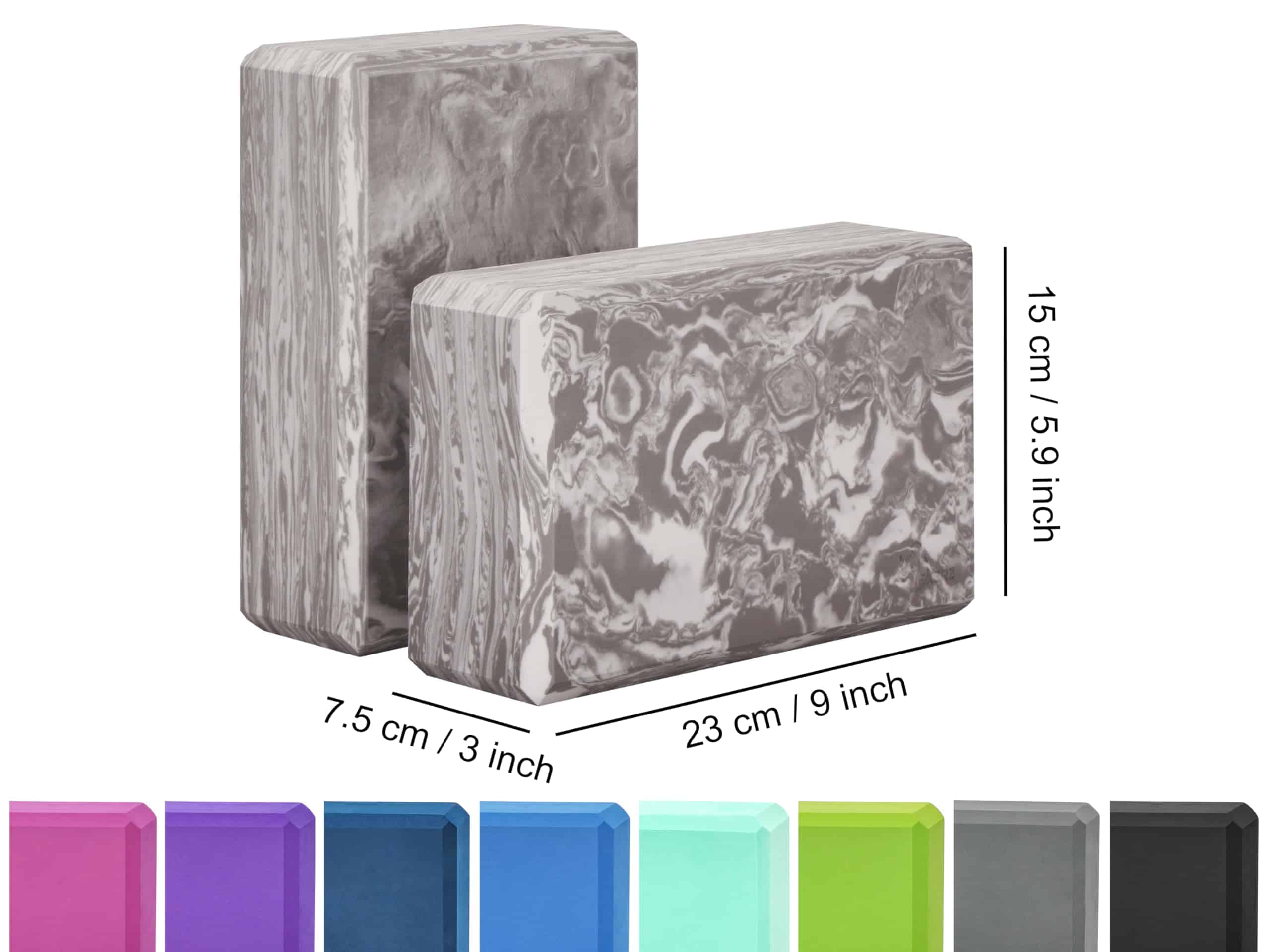 Bloques de Yoga Exerz 2 pack Espuma EVA para Ejercicio - Imagen 3
