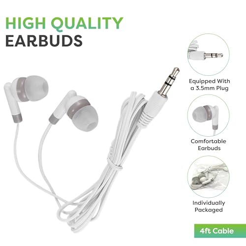 Deal Maniac Paquete de 50 Auriculares con Cable Multicolor - Imagen 5