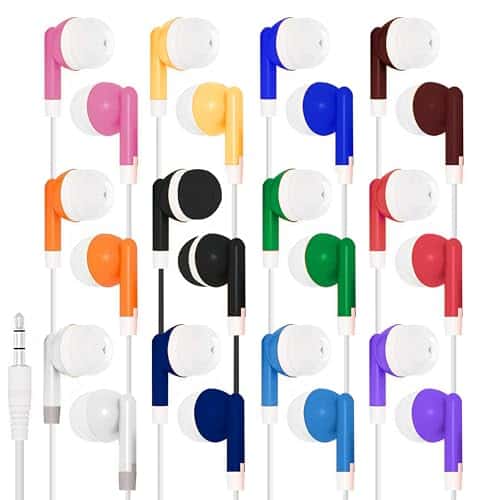 Deal Maniac Paquete de 50 Auriculares con Cable Multicolor