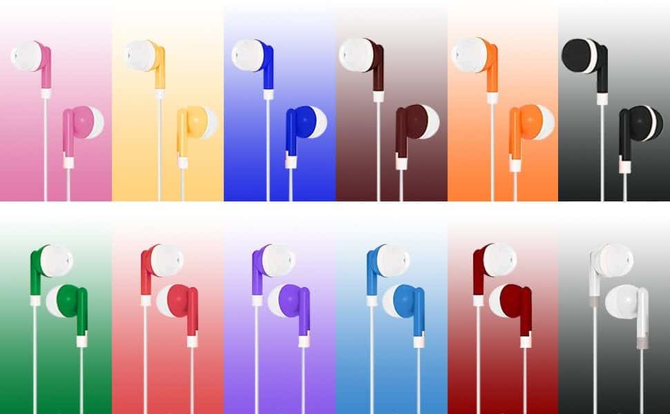 Deal Maniac Paquete de 50 Auriculares con Cable Multicolor - Imagen 3